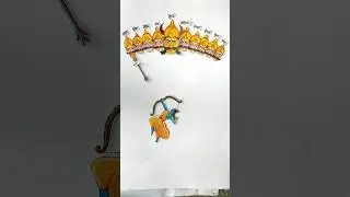 Ravan is inside our mind 👺🏹 #shorts #dussehra #craft