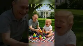 Putin Babysits Baby Trump! 🍼🚴😂 #putin #trump