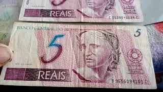 C&Eacute;DULA antiga aprecia&ccedil;&atilde;o cole&ccedil;&otilde;es soberba 5 reais...