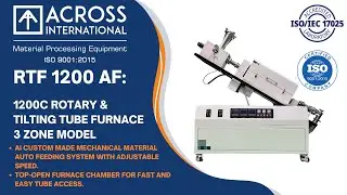 RTF 1200AF 3 Zone Model 1200C Rotary & Tilting Tube Furnace