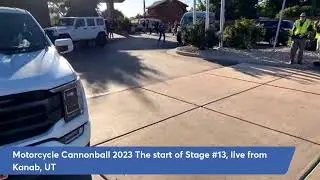 Morning start from Kanab, UT as riders depart for Las Vegas, NV