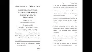 MTM / MTTM - 14   December 2021 Question Paper