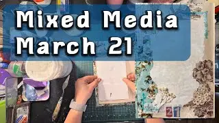 #MixedMediaMarch25 day 21 : Flowers & Plants Vintage Mixed Media Page