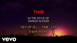 Darius Rucker - This (Karaoke)