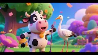 Cow and the Crane Song 🐮🏗️🎶 | Nursery Rhymes & Kids Songs