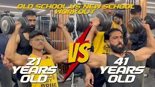 Old school versus new school gym workout session | workout with bodybuilding competition winners🏆