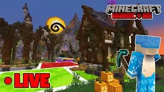 Hardcore Minecraft LIVE - Spooky MEGABUILD (21.2k + day world)