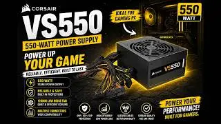 Corsair VS550 550-Watt Power Supply for Gaming PC - Power Supply | SMPS | UPS @gizmohub22