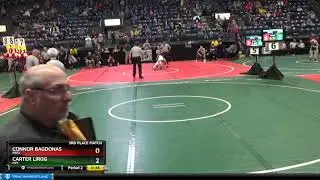Carter Lirgg Mp1 vs Connor Bagdonas Pbg1 2019 OAC State D3 55lbs 3rd Place