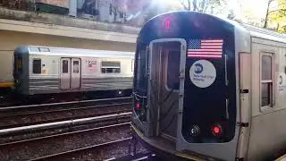 BMT Brighton Line: R68/A & R211A (B) EXP & R46, R68, R160A-2 (Q) LCL Trains at Parkside Av (AM Rush)