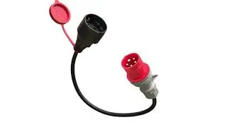 Poppstar - 45cm CEE Adapter IP44 (Stecker: CEE 5-pol, 16A / Steckdose: Stecker-Typ F)