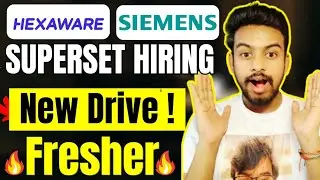 Hexaware Superset Hiring | EY, Siemens OFF Campus Drive for 2025, 2024, 2023 Batch | Fresher