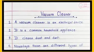 10 Lines Essay On Vacuum Cleaners In English