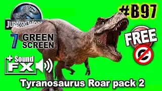 Trex Roar Pack 2 Green Screen 3D