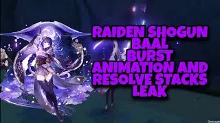 RAIDEN SHOGUN/BAAL BURST AND E ANIMATION LEAK|GENSHIN IMPACT LEAK