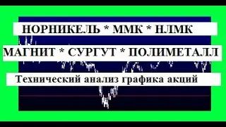 НОРНИКЕЛЬ ММК НЛМК МАГНИТ СУРГУТ ПОЛИМЕТАЛЛ / Технический анализ графика акций / Трейдинг