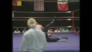 Buzz Sawyer vs. Masked Man/Dick Slater cuts a promo on Buzz Sawyer. WCW, August 1983.