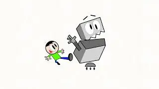Me Kicking A Robots Ass