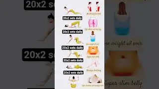 all exercise do at home simple exercise 20x2 sets daily#fitness #exercise #workout #bellyfatloss 💪👍✅