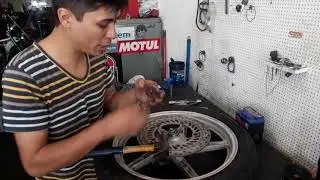 Trocando rolamento roda dianteira TWISTER 250!!!!