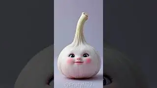 Cute Garlic Baby Eats garlic slice🧄 | Funny and Veggie Character ai videos #ai #funny #funny #shorts