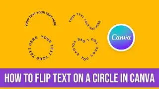 How to Flip Text on a Circle in Canva | Use Text Path Maker Tool #canva