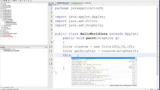 Get Brighter Version of Current Color Example in Applet