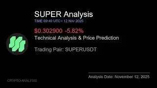 SUPER (SUPERUSDT) Technical Analysis - Price Prediction & Buy or Sell November 12, 2025