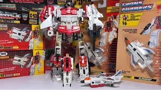 Transformers generation one Slingshot figure showcase. G1 aerialbot combiner & quick AOTP comparison