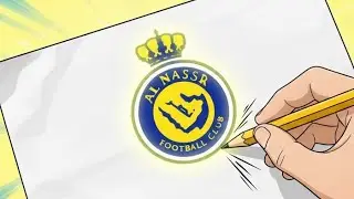 I Drew the AL NASSR Logo by Hand 😱 | Cristiano Ronaldo Fans Will Love This!