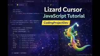 Complete JavaScript Canvas Tutorial: Reptile Cursor with Smooth Motion #coding #javascript