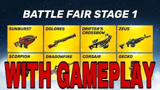 Gameplay with all Battle Fair items and what is best after the update I Guns of Boom
