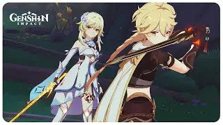 Aether Beats Lumine in a Friendly Competition (Cutscene) | Genshin Impact 6.0 Luna I