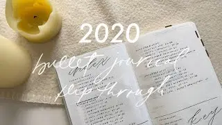 2020 minimal bullet journal flip through (October - December) ~ a year in my journal ✨