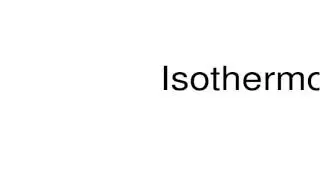 How to pronounce Isothermobath