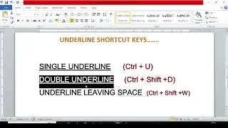 Underline shortcut key  #viral #windows #shortcutkey #computereducation #anand #underline #msword 