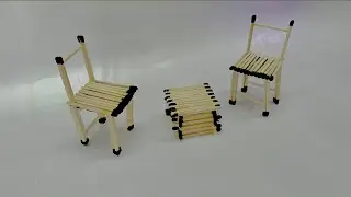Chair 🪑 Table made with matchbox sticks #short #craft #subscribe