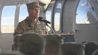 Новый командующий Объединенной оперативной группой на южной границе выступает с речью