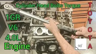1GR V6 4.0L Engine Cylinder Head Bolts Torque