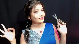 ASMR  DOING MY Hair Play ▶️ 😄  / Hair  Cut , brushing , Hair Style [personal attention]