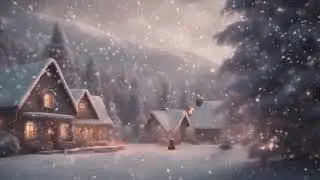 Peaceful January Winter Jazz Instrumental❄️🌲Snowy Houses & Fir Forest Ambience for Deep Relaxation🌲