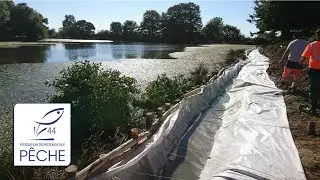 Confortement des berges de l'étang de fromenteau à Vallet (44)