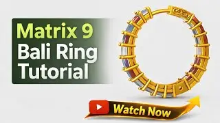 Bali Ring Making in Matrix 9 | Complete Jewellery Tutorial #matrix3d #rhinoceros #cad #jewelrycad