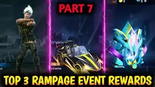 Part 7 | Top 3 Rampage Event Rewards | Free Fire Rampage Event Rewards | Ff Rampage Event #shorts