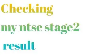 Ye I clear NTSE Stage 2.