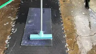 ASMR Rug Cleaning🫧🧼 | Only Pole Brushes Used for Wonderful Sounds