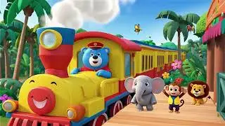 Jungle Train Song 🚂 Animal Sounds for Kids | Nursery Rhymes & Kids Songs #kidsSongs #Englishrhymes 