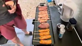 Easy travel cooking #teppanyaki  #easycooking #travelfood #campcooking #instatravelling #instatravel