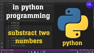 substract two numbers in python।। code learning।।