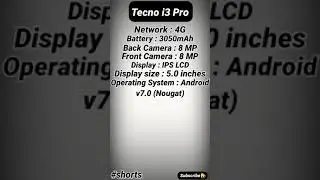 TECNO I3 PRO REVIEW #SHORTS